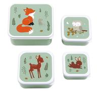 Lot De 4 Boîtes À Goûter Vert De Gris TU