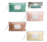 Lot de 4 Boîtes à lingettes pour Bébé,Rechargeables Réutilisables étanches à l'eau et à la Poussière Boite lingette,Boite a