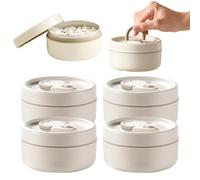 Lot de 4 boîtes à lunch isothermes avec sac contenants isothermes en acier inoxydable anti-fuite maintien au chaud des aliments pour la maison beiges
