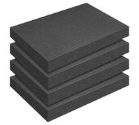 Lot de 4 boîtes à outils en mousse prédécoupée 400 x 300 x 50 mm - Mallette à outils pour appareil photo - Insert de valise, miniatures - Outils (400 x 300 x 50 mm 4er-Pack)