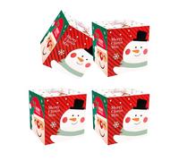 Lot de 4 boîtes cadeaux assorties sur le thème de Noël pour les fêtes intimes et la décoration