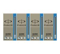 Lot De 4 Boîtes De 5 Cartouches D'encre Bleue Parker