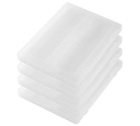 Lot de 4 boîtes de classement en plastique transparent A4, boîte à documents, étui projet portable, conteneur rangement papier pour magazines, scrapbooking, fournitures scolaires bure
