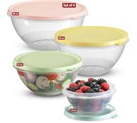 Lot de 4 boîtes de conservation alimentaire gramme Bols gigognes ronds de qualité alimentaire avec couvercles hermétiques étanches - Passe au congélateur