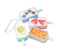 Lot de 4 boîtes de glaces en silicone alimentaire à dégagement facile pour desserts, pudding, congélateur, maison, fête,