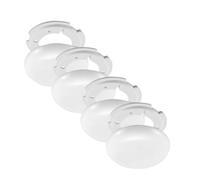 Lot de 4 boîtes de jonction de plafond blanches Ø 10 cm - Façade de plafond plate et cache-câble de 1,5 cm - Montage en saillie Baldaquin Boîte de distribution pour prise de lampe, câble