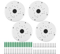 Lot de 4 boîtes de jonction étanches pour caméra de surveillance, en plastique ABS, boîte de jonction étanche, boîte de jonction universelle pour caméra de surveillance Bullet