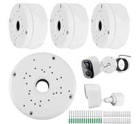 Lot de 4 boîtes de jonction pour caméra : boîte de jonction étanche pour caméra de surveillance, boîte de jonction pour caméra de surveillance Bullet, boîte de jonction en plastique ABS, boîte de