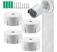 Lot De 4 Boîtes De Jonction Pour Caméra : Boîte De Montage Hémisphérique Pour Caméra De Surveillance, Boîte De Jonction Étanche Pour Caméra De Surveillance, Boîte De Jonction Universelle Pour