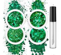 Lot de 4 boîtes de paillettes pour le maquillage, le visage, le corps, les ongles, le visage