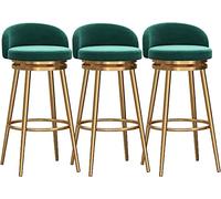 Lot de 4 boîtes de rangement de bar Swivel Modern Green à 360° avec dossier et chaises de cuisine stylisées pour comptoir et bar à la maison