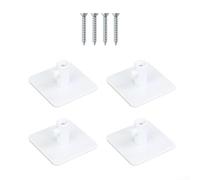 Lot de 4 boîtes de rangement de crochets pour mixeur de cuisine - Support mural pour batteurs à crochet en spirale - Système de rangement efficace avec vis - Construction en métal PP - 5 x 5 x 2,5 cm