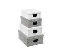 5five - 4 boîtes de rangement noir et blanc