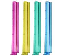 Lot de 4 boîtes de rangement en acrylique transparent Mahjong avec étui de rangement, poignées coulissantes lisses pour le jeu Mah Jongg