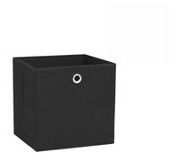 Lot de 4 boîtes de rangement en tissu non tissé - Noir - 28 x 28 x 28 cm - Pliables et empilables - Pour armoire, étagère, bureau, cuisine, salle de bain, chambre à coucher