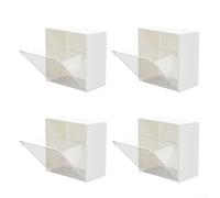 Lot de 4 boîtes de rangement murales à suspendre sans perçage, anti-poussière, pour cotons-tiges et petits accessoires de salle de bain