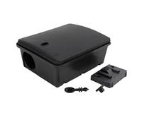 Lot de 4 boîtes de rangement pour appâts topicides toxiques stations de sécurité standard HACCP. distributeurs pour rats et grandes souris, couleur noire