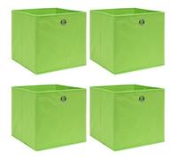 Lot de 4 Boîtes de Rangement - vidaXL - tissu - vert - 32 x 32 x 32 cm@ose77j