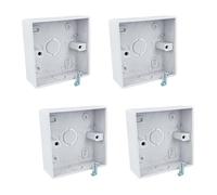 Lot de 4 boîtes encastrées murales carrées 86 x 86 mm, style standard chinois, idéal pour thermostat à écran tactile, en plastique (86 x 86 x 42 mm)
