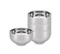 Lot de 4 bols à céréales en acier inoxydable durable de 532 ml, bols à soupe isothermes à double paroi, bols à riz incassables, bol de service pour salade, dessert, nouilles, pâtes