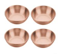 Lot de 4 bols à sauce en acier inoxydable de 8,2 cm, 4 bols à condiments en métal de 8,2 cm, passent au lave-vaisselle, petites assiettes d'apéritif en acier inoxydable de 8,2 cm pour collations