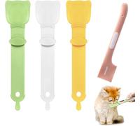 Lot de 4 bols alimentaires pour chats et cuillères pour mélanger la nourriture pour animaux domestiques, distributeurs de nourriture colorés pour chats/collations, mélanges alimentaires pour lapins,