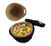 Lot de 4 bols de camping empilables - 12 x 5 cm - Style Sherpa - Petits bols avec poignées pour riz et soupe - Pour pique-nique, randonnée, voyage, salle à manger