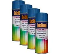 Lot de 4 bombes de peinture Belton Spectral RAL5015 Bleu ciel 400ml