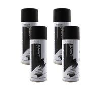 Lot de 4 bombes de peinture noir mat 330ml - Amt