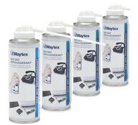 Lot de 4 Bombes Dépoussiérantes Air Sec 5 Bars - 200ml - Nettoyage Électronique Puissant pour Claviers, PC, Appareils, Grilles d’Aération avec Tube Flexible