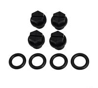 Lot de 4 bondes de vidange SPX1700FG avec joints pour baignoire Hayward Pool SP1800X SP1750 SP1775 en plastique noir fileté 6,35 mm