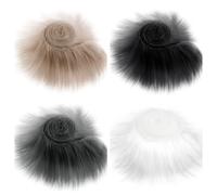 Lot de 4 bordures en fausse fourrure - Tissu en fourrure synthétique - Coupes moelleuses - Idéal pour le bricolage, la couture, le bricolage, la couture - 5 x 150 cm