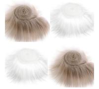 Lot de 4 bordures en fausse fourrure - Tissu en fourrure synthétique - Coupes moelleuses - Idéal pour le bricolage, la couture, le bricolage, la couture - 5 x 150 cm