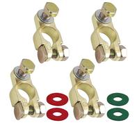 Lot de 4 bornes de batterie avec 2 coussinets anti-corrosion, interrupteur principal de batterie 12 V 24 V, pour voiture, camionnette, bateau, camping-car