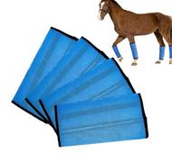 Lot de 4 bottes anti-mouches respirantes et réglables en - Protection des jambes, pour les soins, les promenades sur terrain, les tournois, l'entraînement, les courses et l'étention de