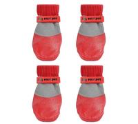 Lot de 4 bottes imperméables pour chien pour pattes blessées | Couvre-pieds portables pour chiens de neige | Chaussons pour trottoirs chauds | Bottes antidérapantes pour chiens de petite, moyenne et