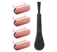 Lot de 4 bouchons anti-poussière avec brosse de nettoyage, capuchons de protection de port de charge portables | Accessoire de protection polyvalent pour téléphone, tablette, voyage, activités de