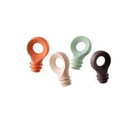 Lot de 4 bouchons bouteilles - - Multicolore - Plastique