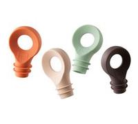 Lot de 4 bouchons bouteilles - Vacuvin - Multicolore - Plastique Multicolore