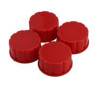Lot de 4 bouchons de bidon de gaz de 1,8 l avec filetage grossier pour une étanchéité sécurisée - Compatible avec les bidons de carburant de 1, 9,5, 5 et 37 gallons et plus, plastique rouge