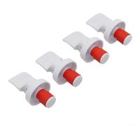 Lot de 4 bouchons de bouteille de vin avec levier à pression pour sceller hermétiquement les bouteilles de bière, d'eau minérale, de vinaigre et d'huile Blanc