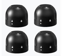 Lot de 4 bouchons de bouteille de vin en plastique ABS anti-poussière 4 cm | Construction en plastique ABS, résistant à l'usure, finition noire, taille compacte de 3,9 cm, pour un usage quotidien