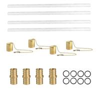 Lot de 4 bouchons de bouteille de whisky Tiki Torch Wicks - Couvercle de lampe en cuivre - Support en laiton - Décoration d'extérieur - Éclairage pour patio, arrière-cour et fêtes de jardin, 4