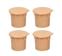 Lot de 4 bouchons de piscine résistants aux intempéries | Couverture pour ouvertures de piscine au sol pour systèmes amovibles sans laisser de traces, terrasses, sols