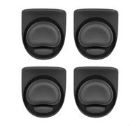 Lot de 4 bouchons de rechange en silicone pour bouteilles de 19/24/32/1184 g et 708,7 g, couvercle anti-déversement, facile à nettoyer, passe au lave-vaisselle (noir)