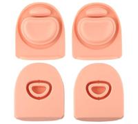 Lot de 4 bouchons de rechange en silicone pour bouteilles d'eau Owala et Flip - Passe au lave-vaisselle - En acier inoxydable (orange rose)