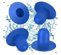 Lot de 4 bouchons de rechange pour parois de piscine hors sol - Bouchons pour trous de crépine de pompe de filtre compatibles(Bleu)
