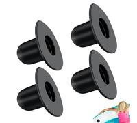 Lot de 4 bouchons de rechange pour piscine hors sol, bouchons de rechange pour paroi de piscine, bouchon de trou de passoire, de pompe à filtre compatible avec Intex et Bestway, noir