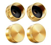 Lot de 4 bouchons de réservoir de propane en laiton massif pour réservoir de gaz de 0,5 kg, bouchon de protection scellé pour camping/barbecue/barbecue, kit de recharge de fût de carburant et bouchon