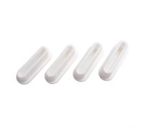 Lot de 4 bouchons de trop-plein en silicagel blanc pour évier, bouchon ovale pour lavabo de 48 mm, obturation décorative réutilisable pour rénovation de salle de bain et cuisine